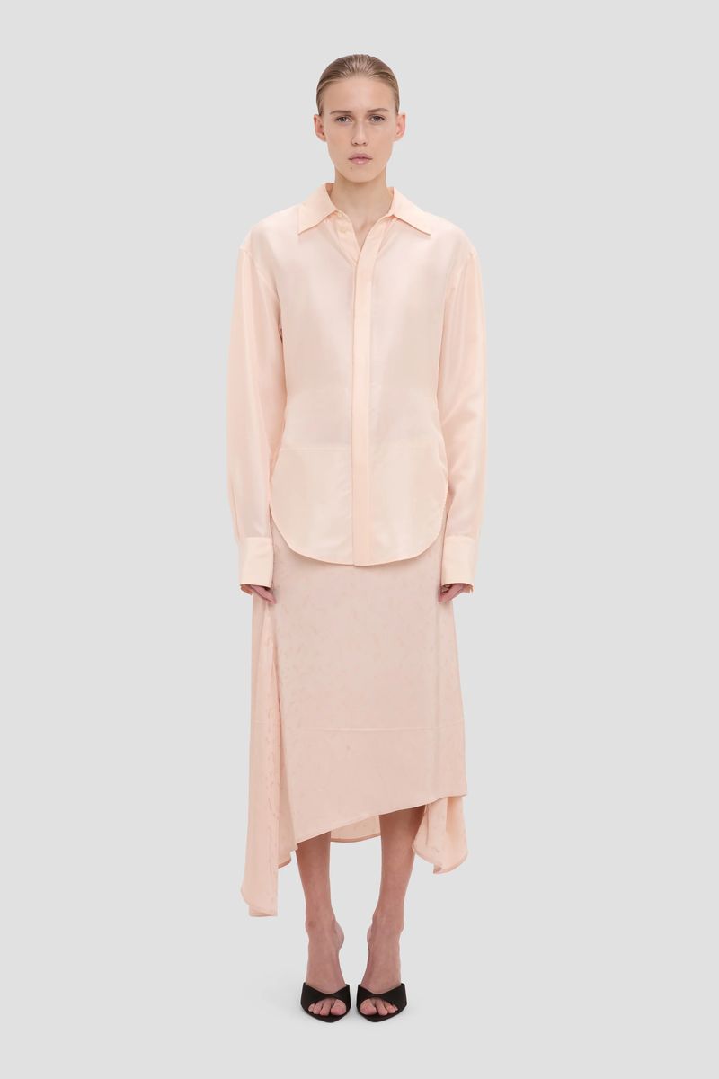 Elegante Seidenbluse mit Faltendetail