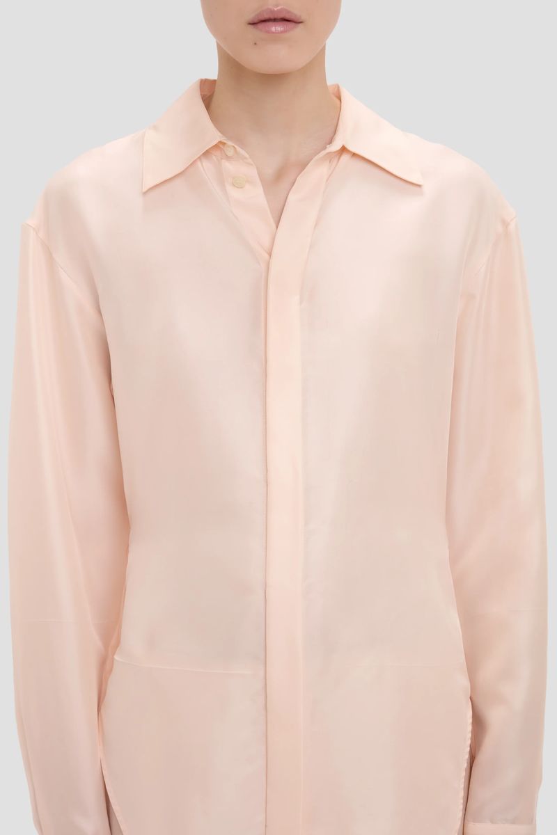 Elegante Seidenbluse mit Faltendetail