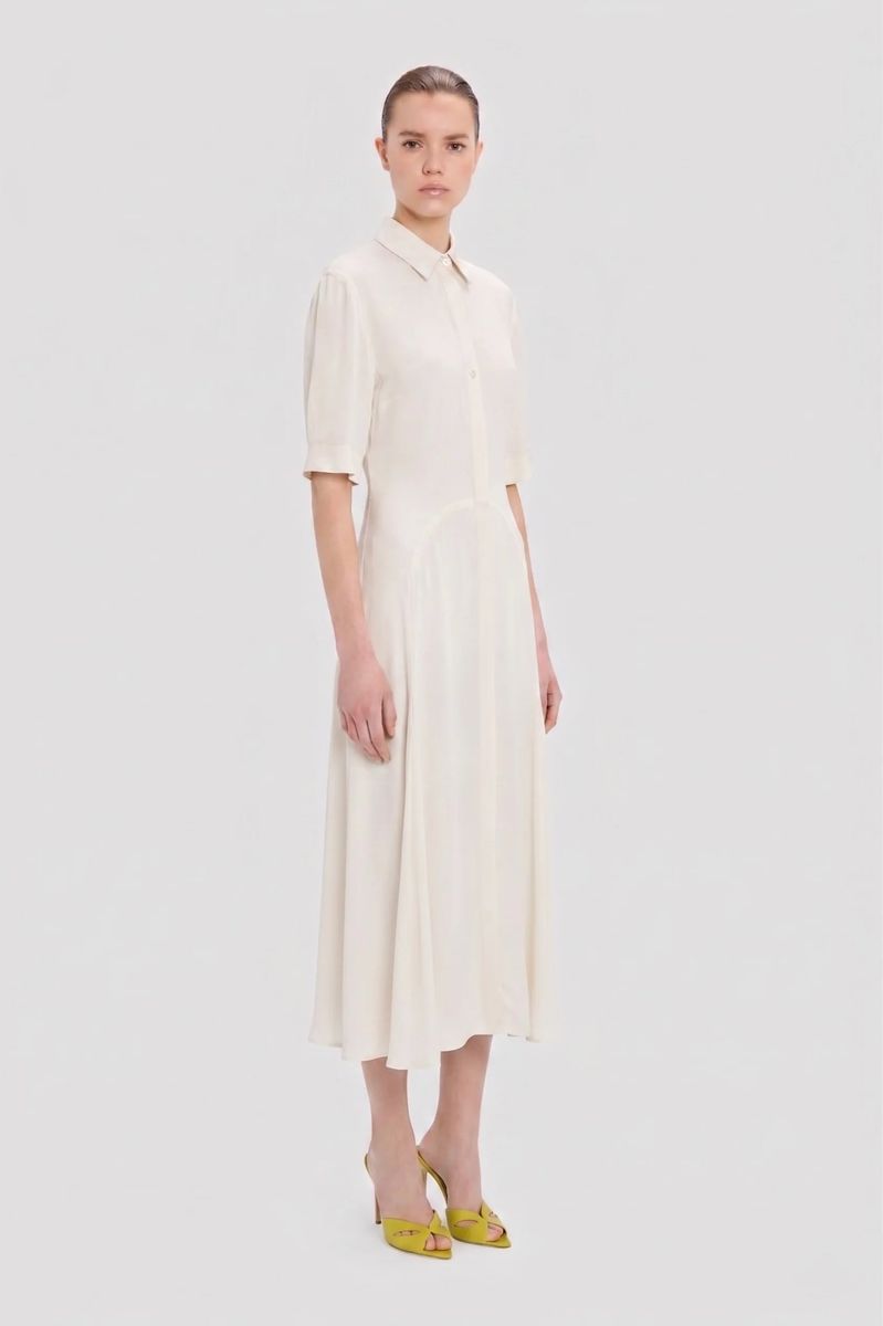 Elegantes Georgette-Hemdblusenkleid mit Einsätzen