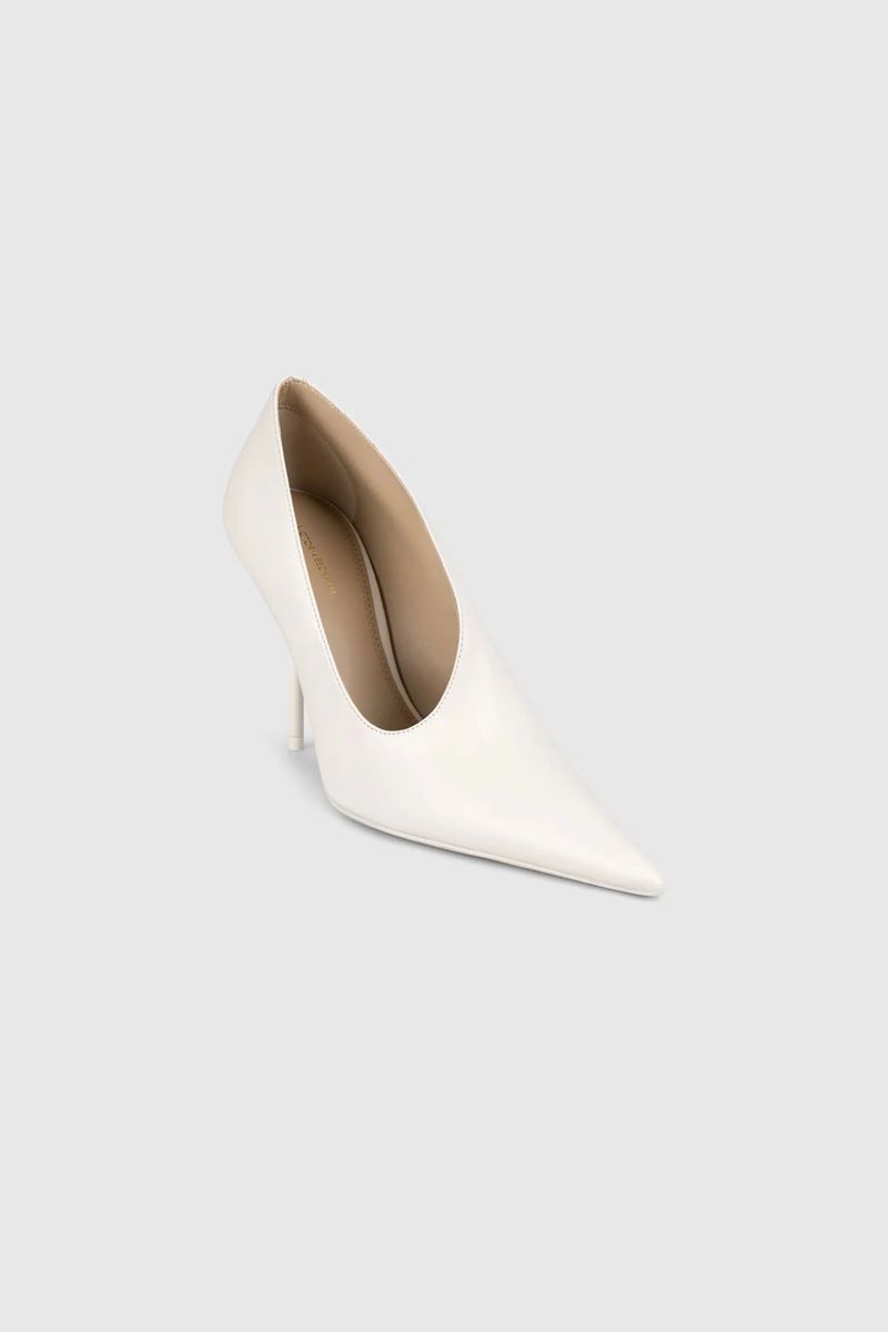 Skulpturale Nappa-Leder-Pumps