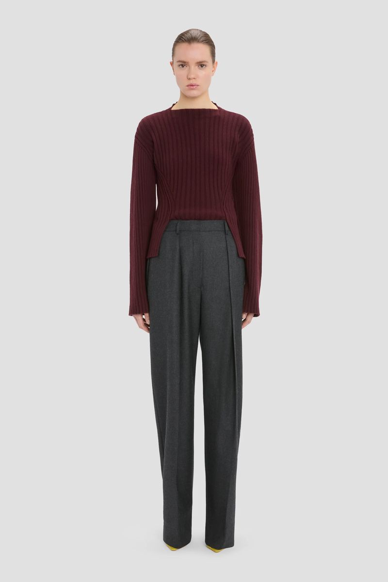 Maßgeschneiderte Wollflanellhose in Melange