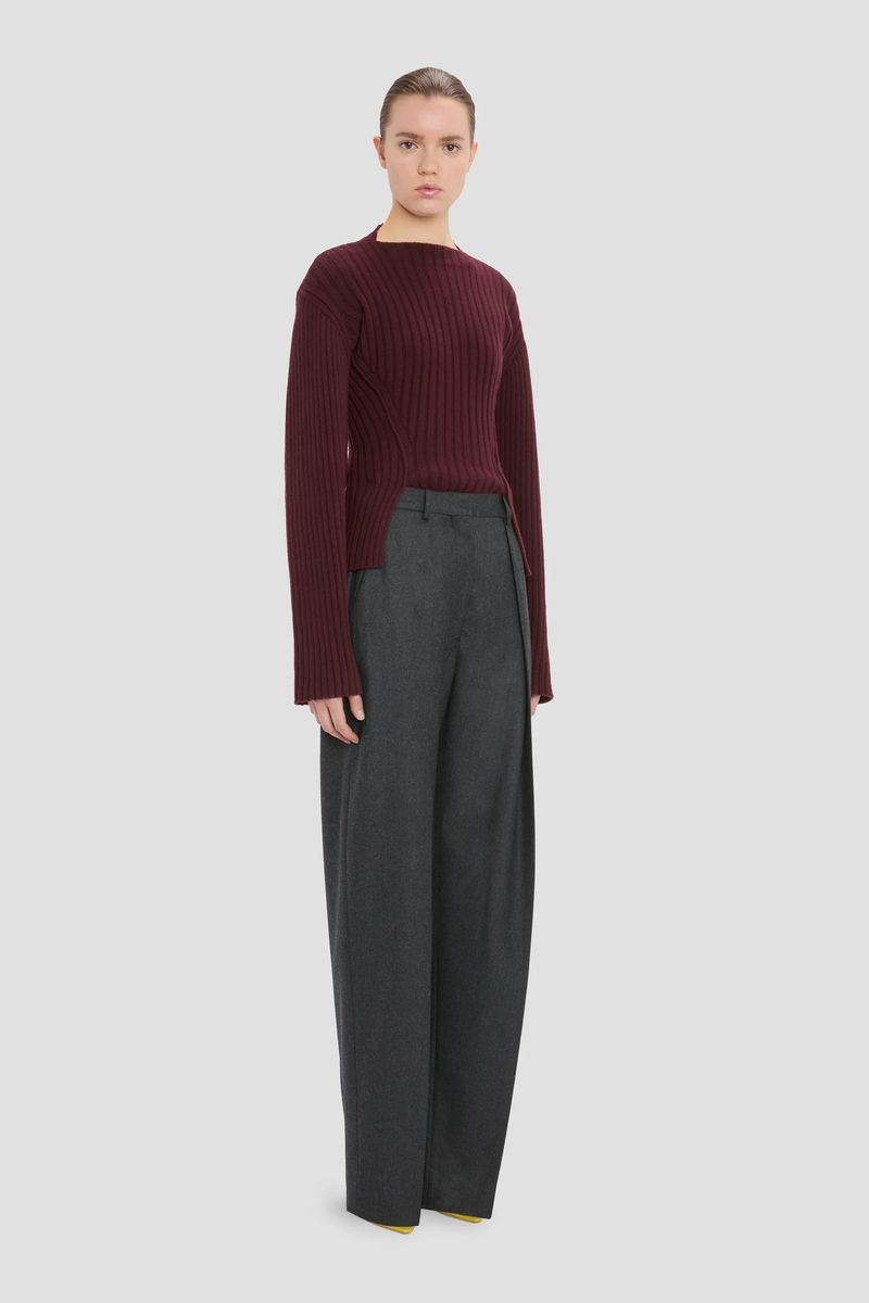 Maßgeschneiderte Wollflanellhose in Melange