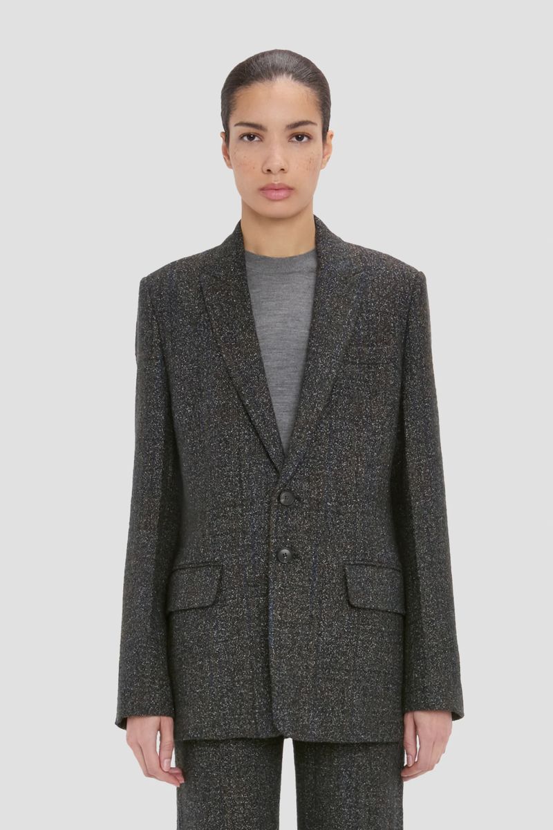 Taillierter Blazer in Melange-Optik