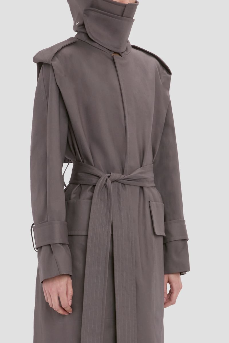 Oversized Trenchcoat mit hohem Stehkragen