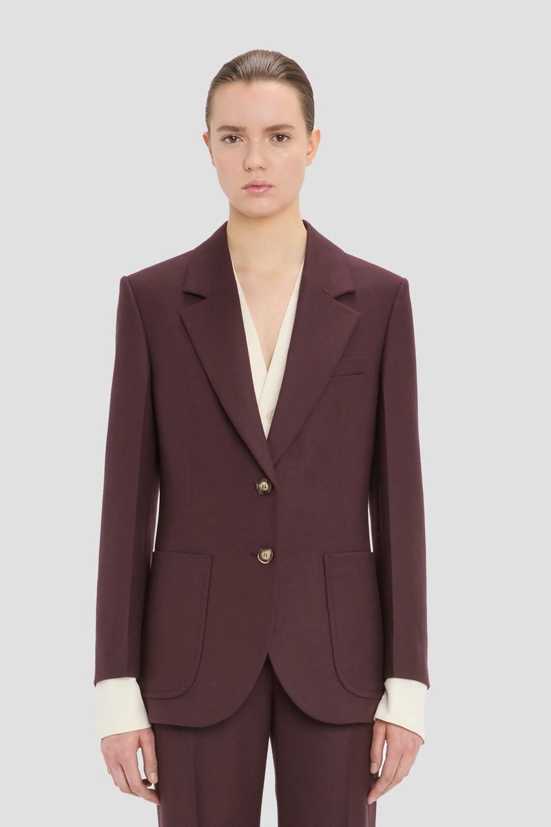 Taillierter Blazer aus Wollflanell