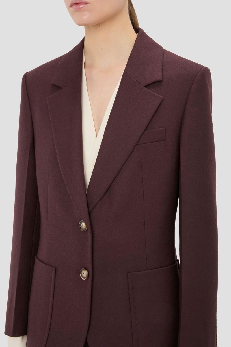 Taillierter Blazer aus Wollflanell