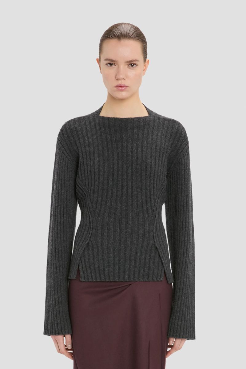 Gerippter Pullover aus Merino-Kaschmir