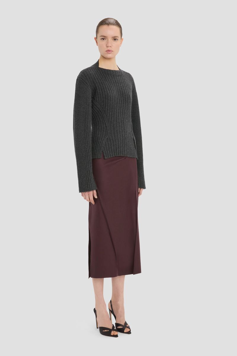 Gerippter Pullover aus Merino-Kaschmir