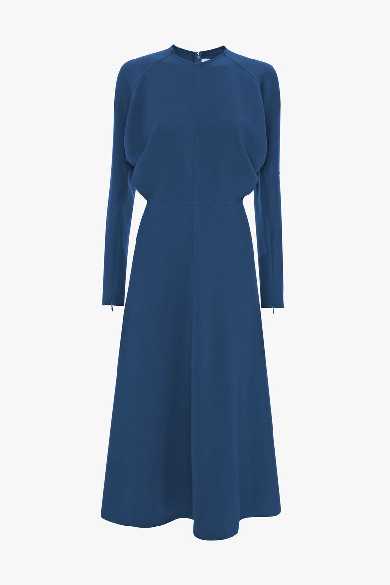 Elegantes Midikleid mit Dolman-Ärmeln