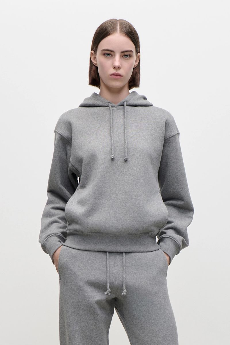 Relaxter Hoodie aus Melange-Sweat