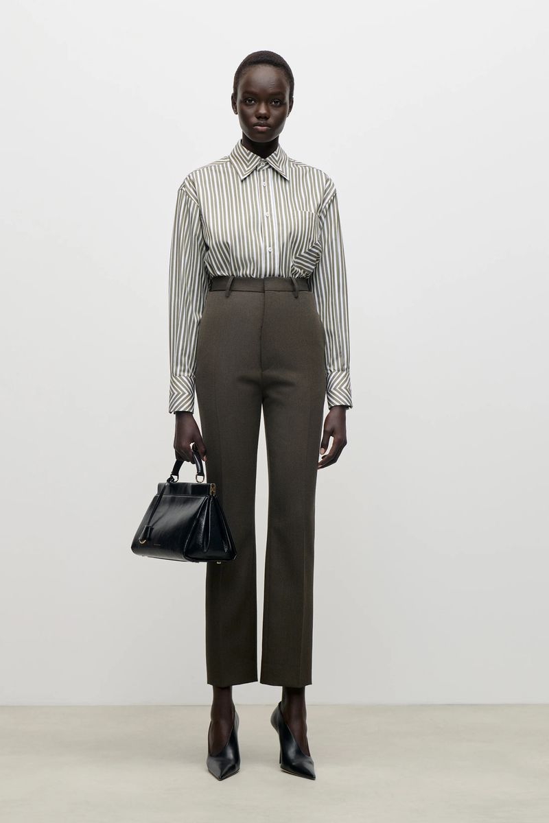 Maßgeschneiderte Hose aus Mouliné-Twill