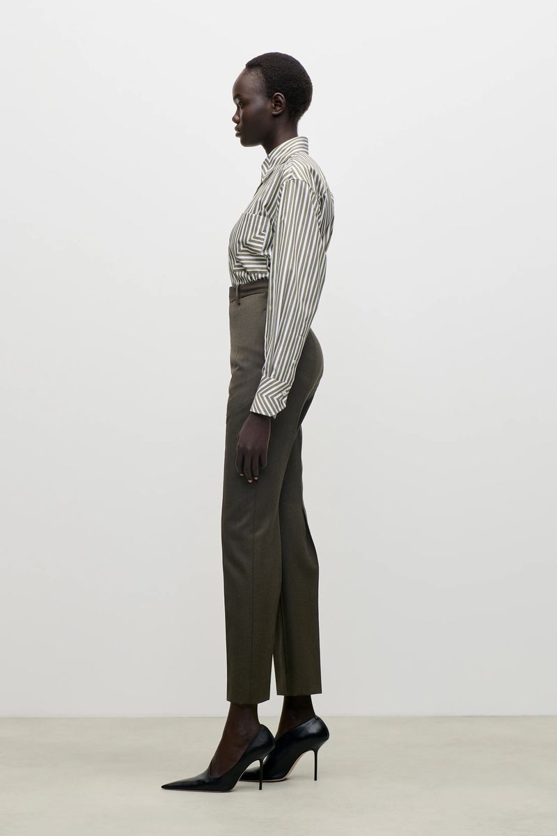 Maßgeschneiderte Hose aus Mouliné-Twill