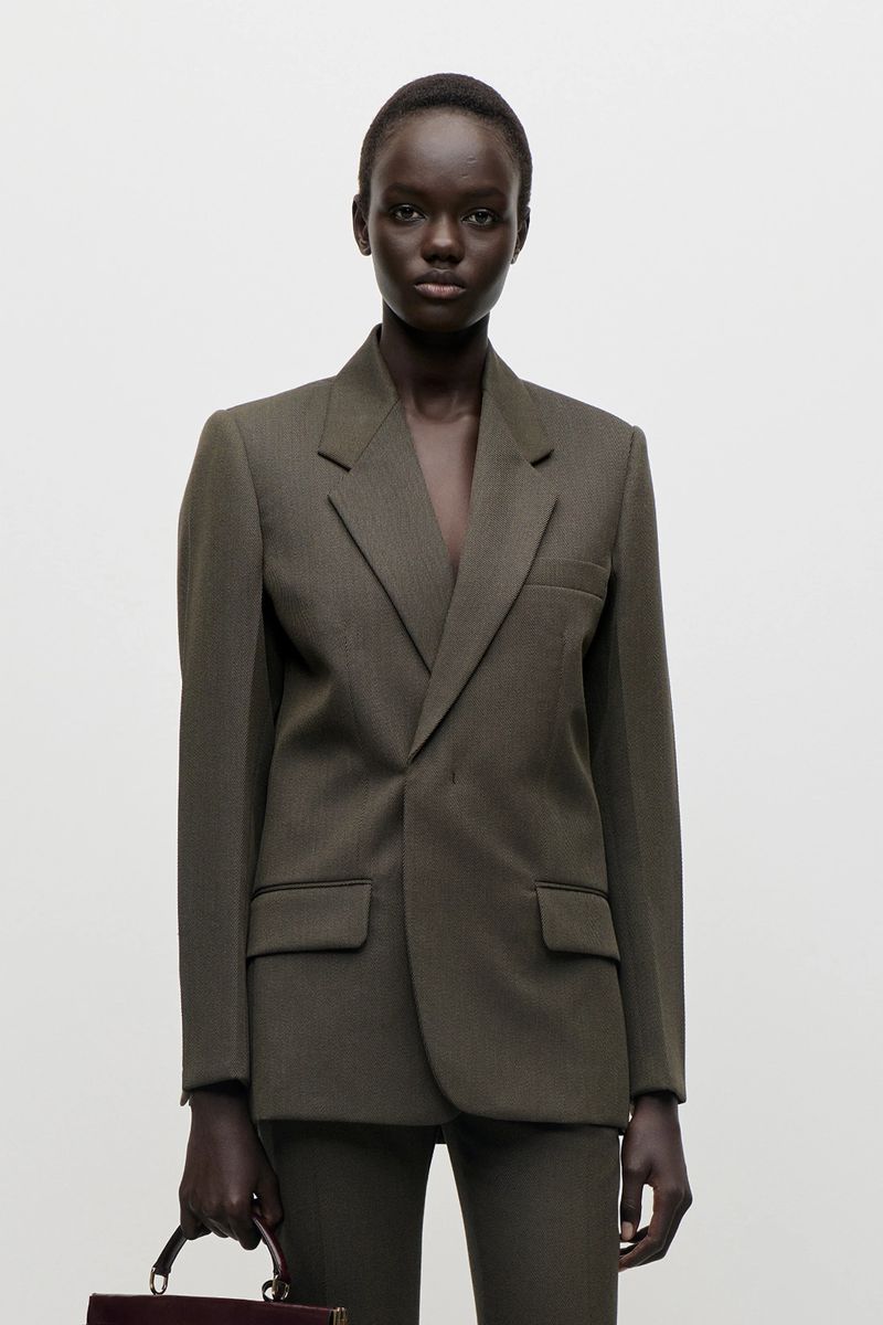 Maßgeschneiderte Hose aus Mouliné-Twill