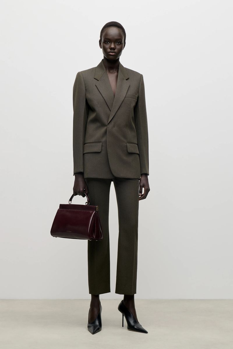 Maßgeschneiderte Hose aus Mouliné-Twill