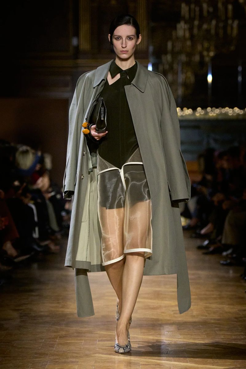 Übergroßer zweifarbiger Car Coat aus Baumwolle