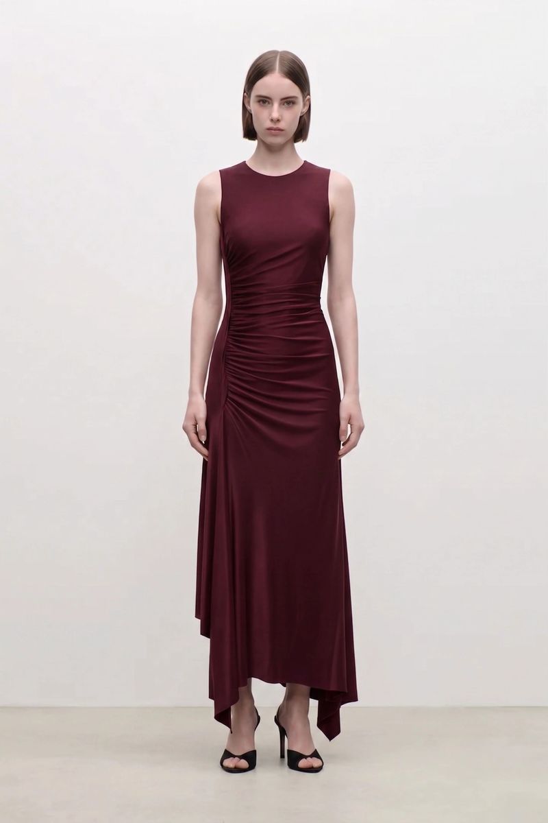 Raffiniertes Midikleid mit Glanz-Effekt