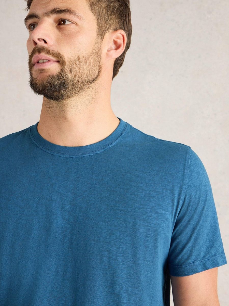 Klassisches Baumwoll-T-Shirt mit Rundhalsausschnitt