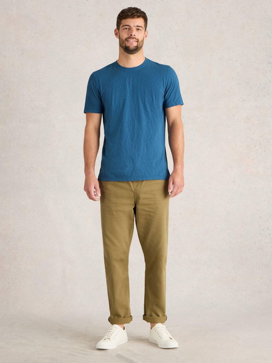 Klassisches Baumwoll-T-Shirt mit Rundhalsausschnitt