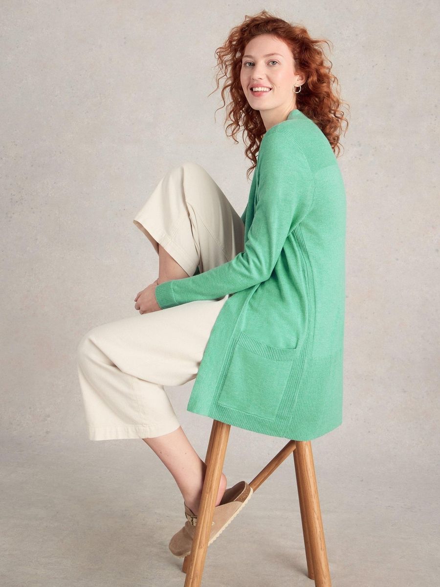 Lange offene Strickjacke Tanya