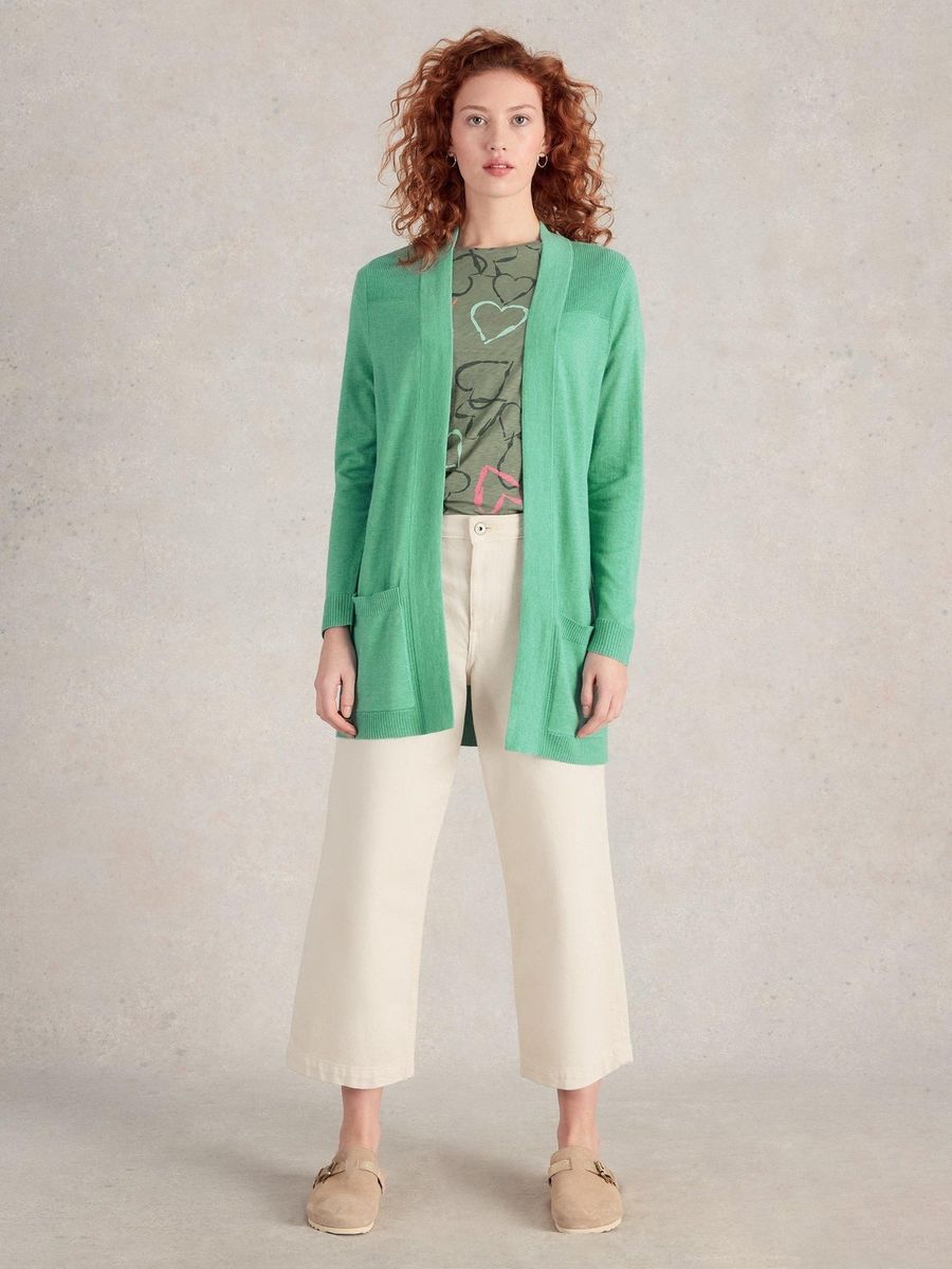 Lange offene Strickjacke Tanya