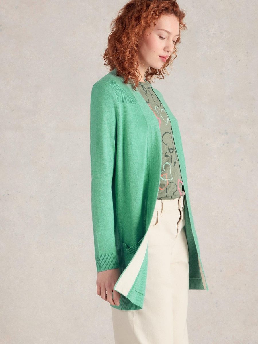Lange offene Strickjacke Tanya