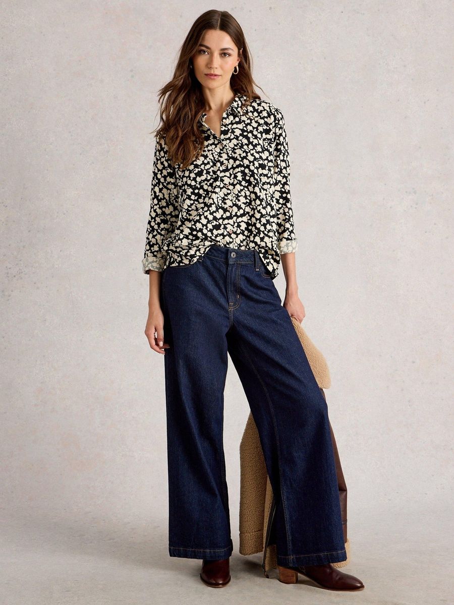 Bedruckte Bluse Sophie aus Baumwollmischung