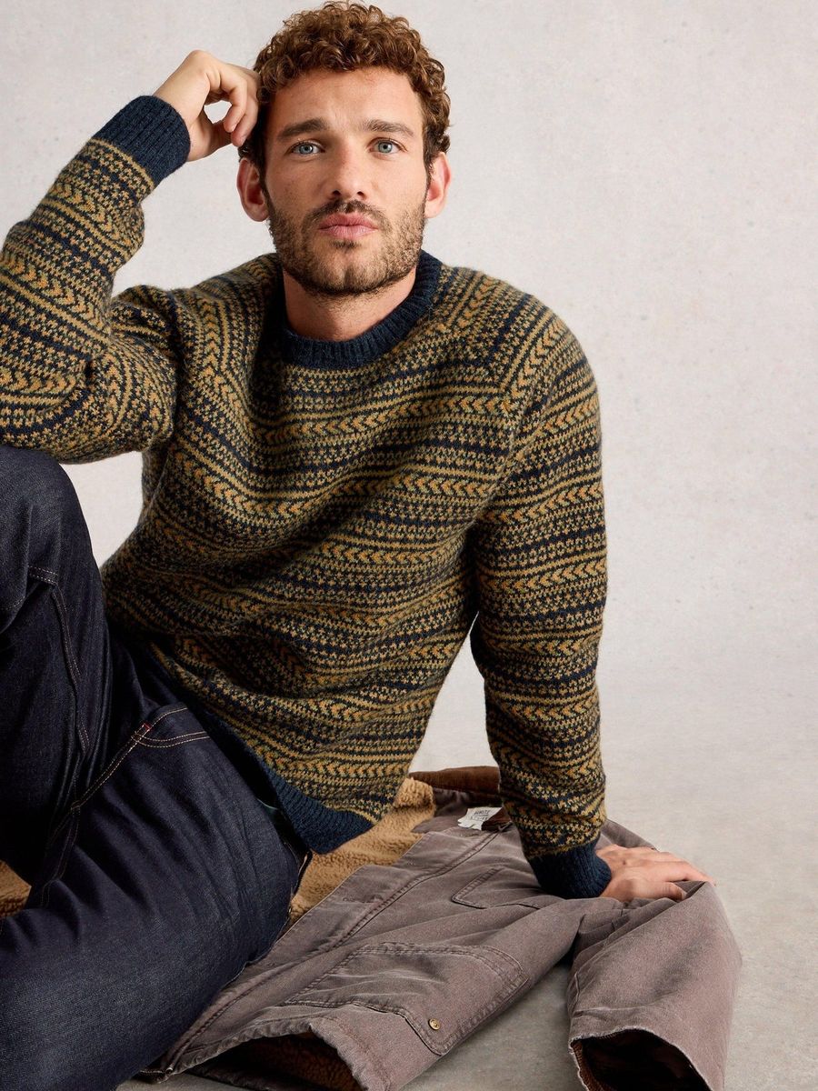 Strickpullover mit geometrischem Muster