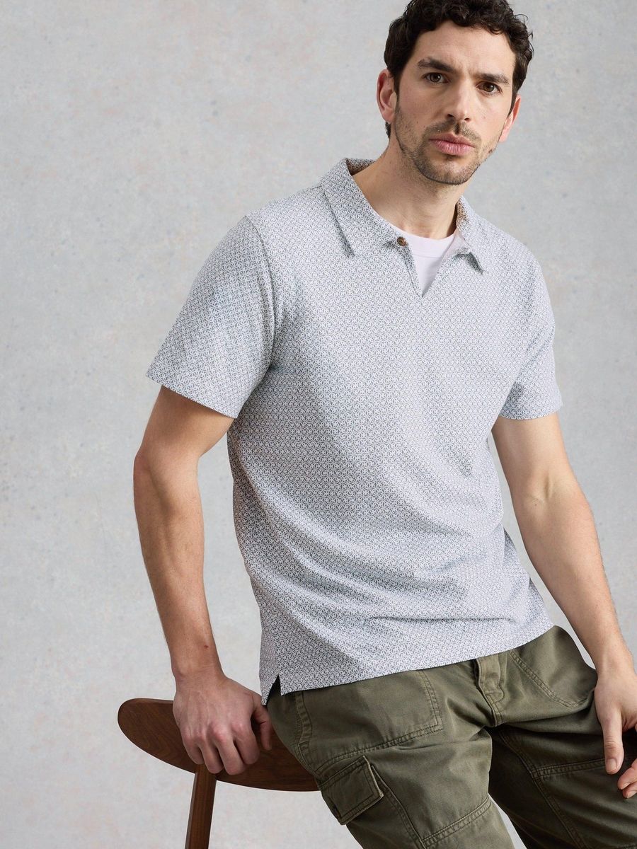 Poloshirt mit geometrischem Muster