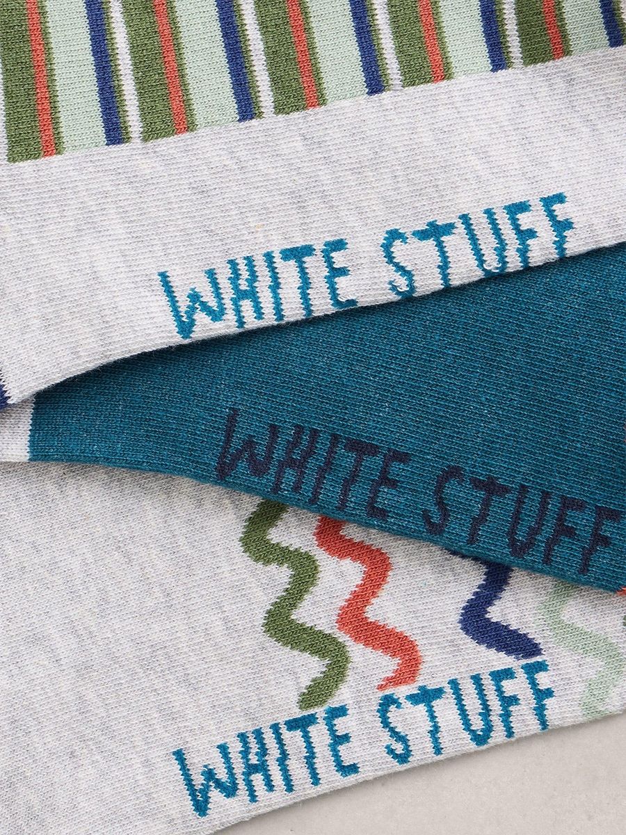 Bunt gemusterte Socken aus Bio-Baumwolle