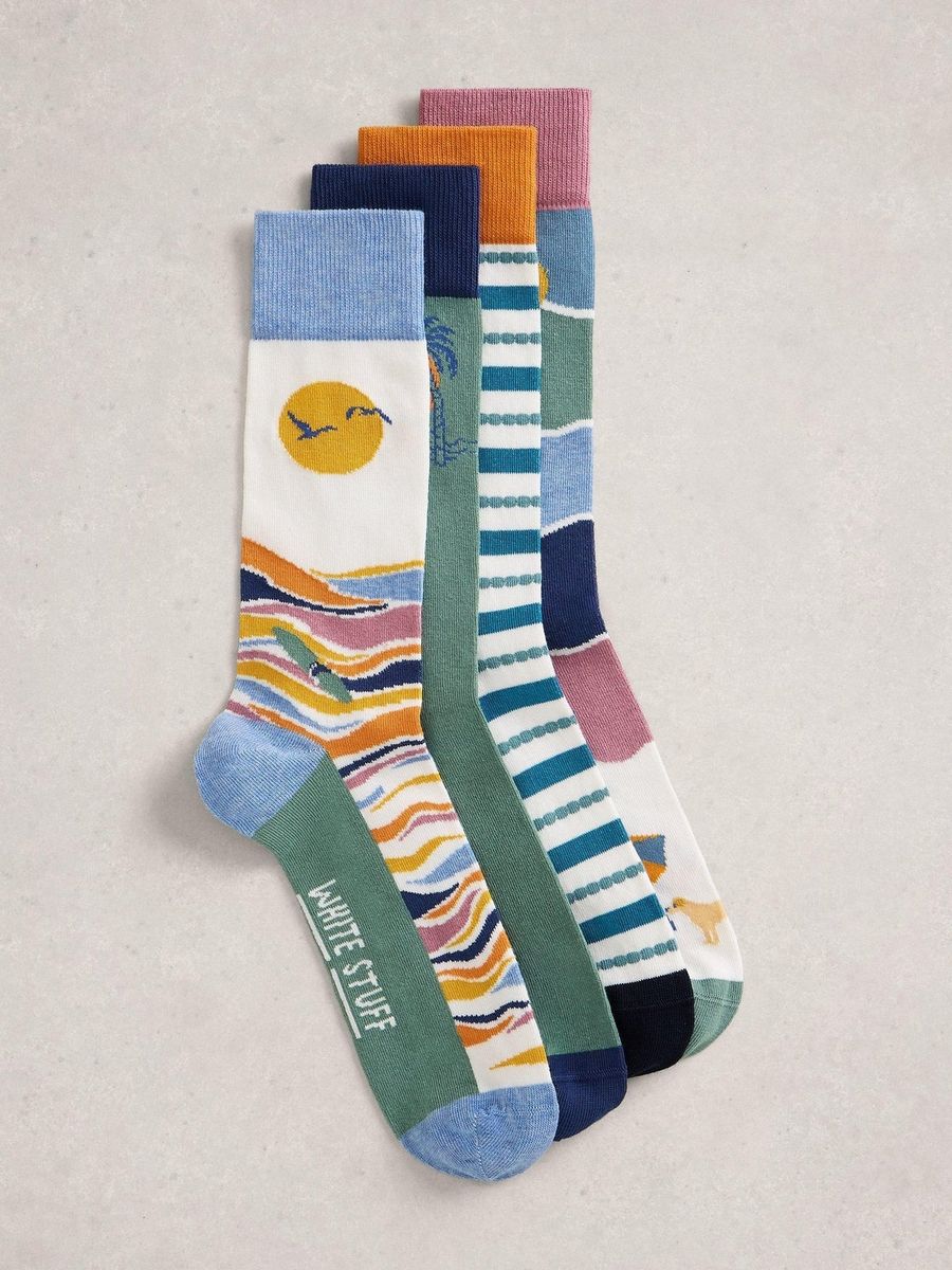 Bio-Baumwollsocken mit Urlaubs Motiven