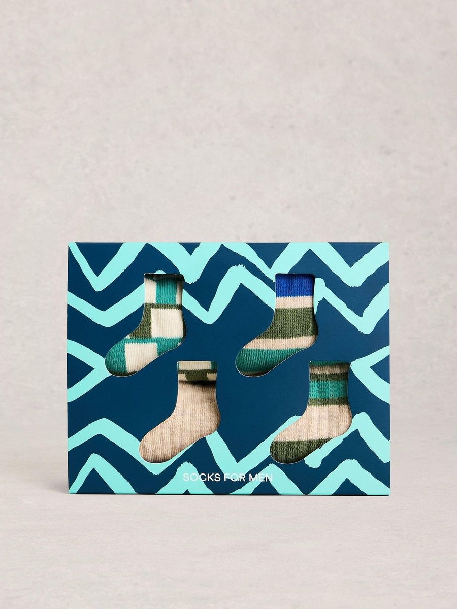 Set aus gemusterten Bio-Baumwollsocken