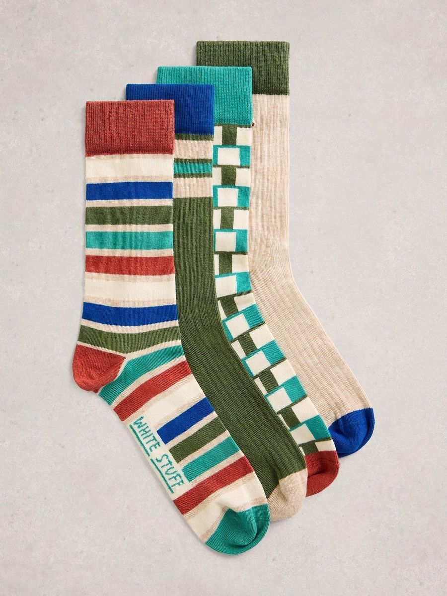 Set aus gemusterten Bio-Baumwollsocken