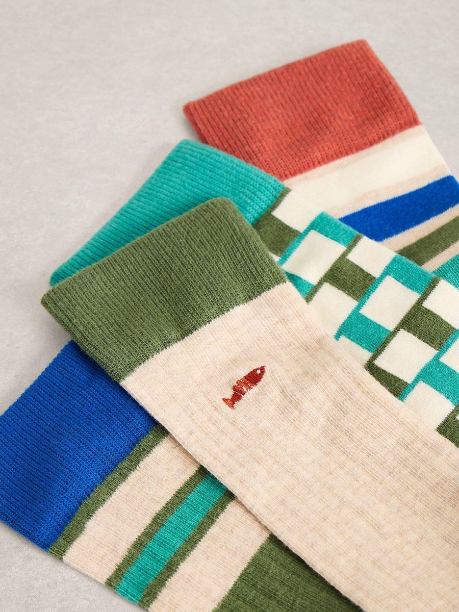 Set aus gemusterten Bio-Baumwollsocken