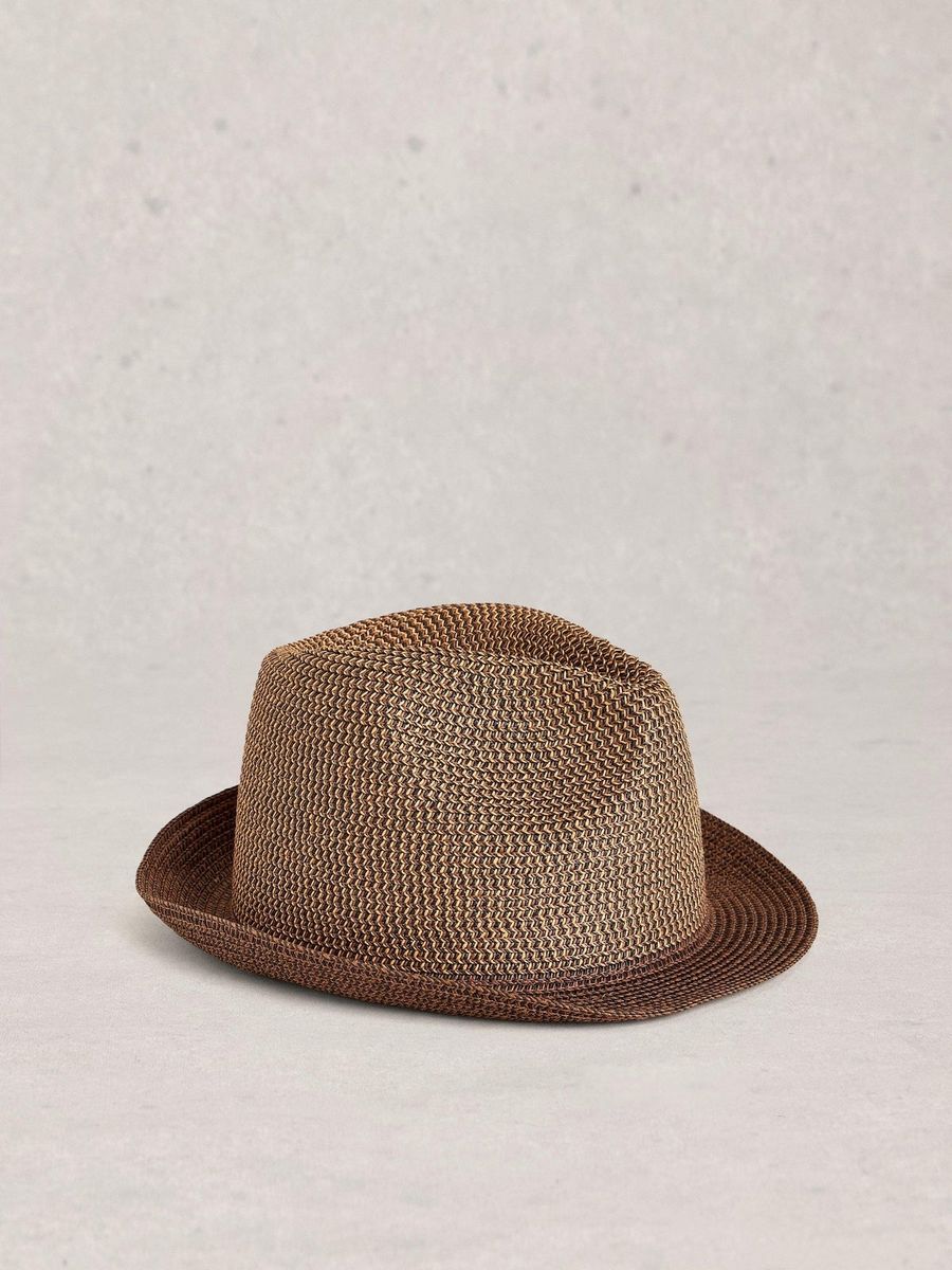 Klassischer Trilby-Hut aus Papiergeflecht