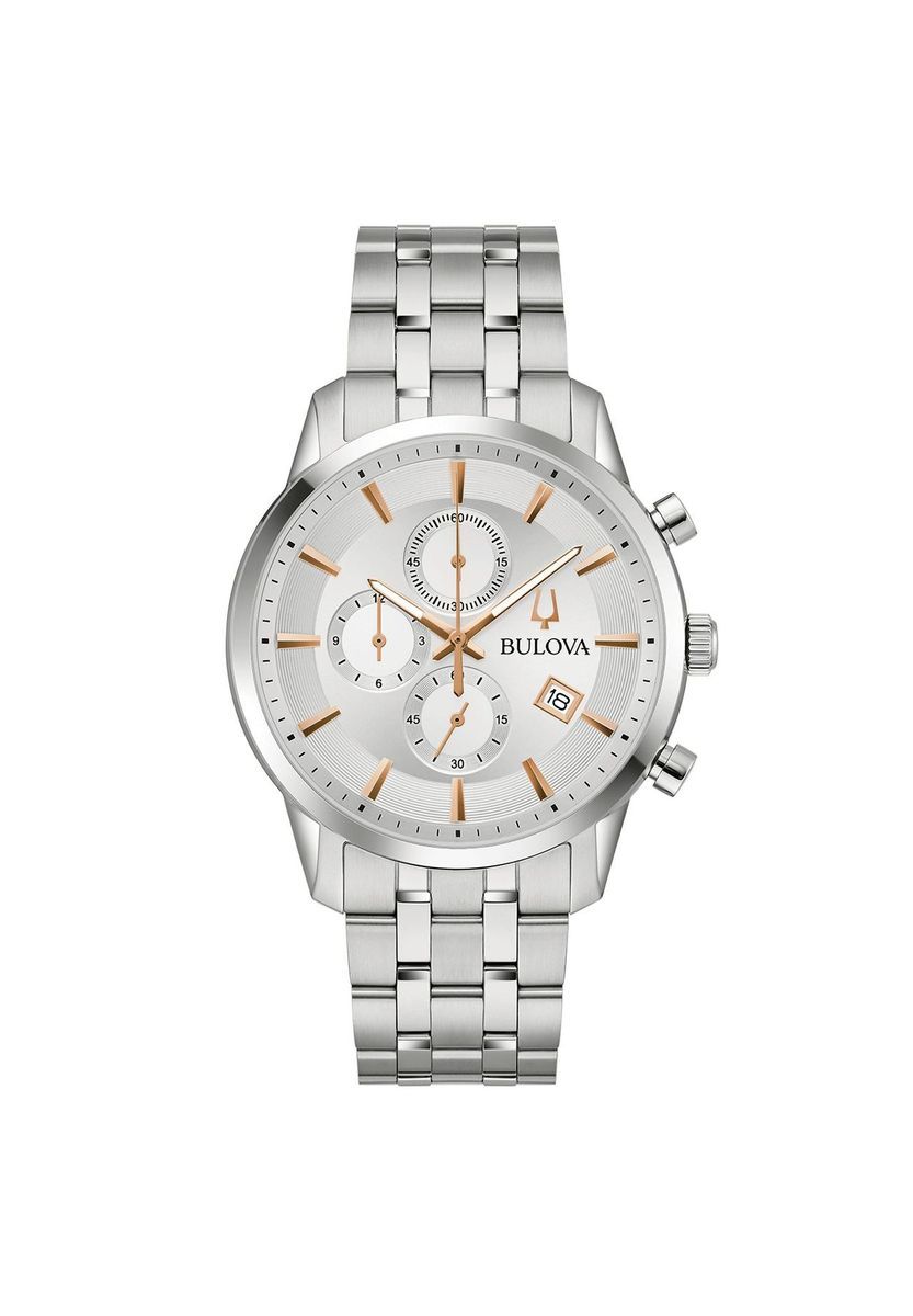 Silberne Edelstahl Chronograph Uhr