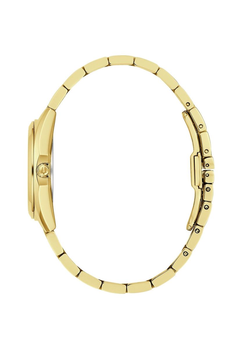 Elegante goldfarbene Perlmutt-Uhr