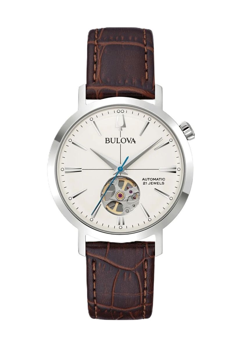 Herren Automatikuhr mit skelettiertem Zifferblatt