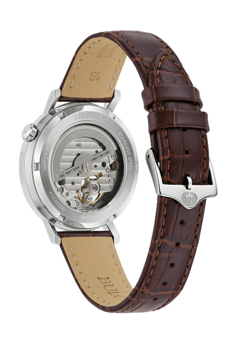 Herren Automatikuhr mit skelettiertem Zifferblatt