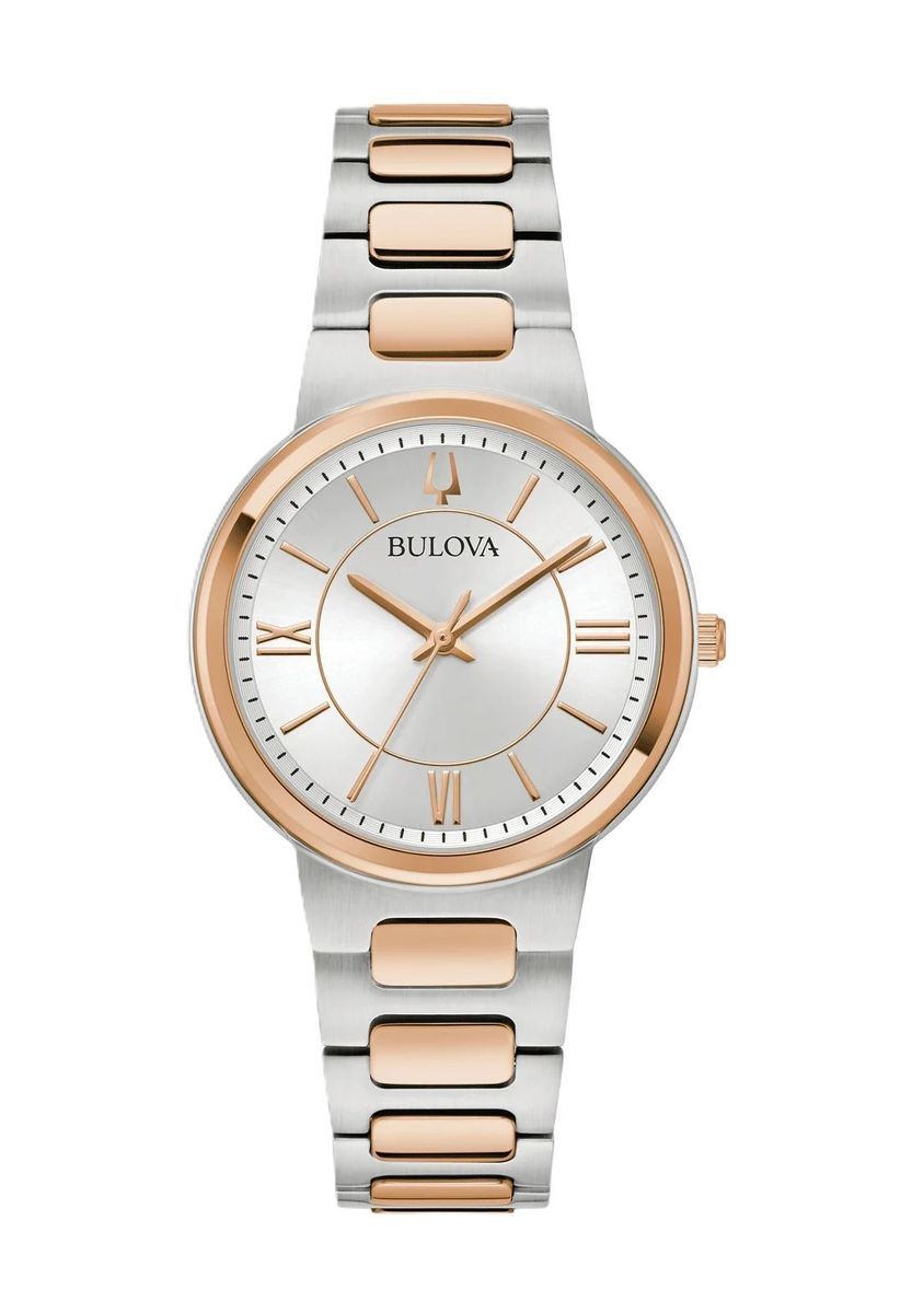 Zweifarbige Edelstahl-Armbanduhr