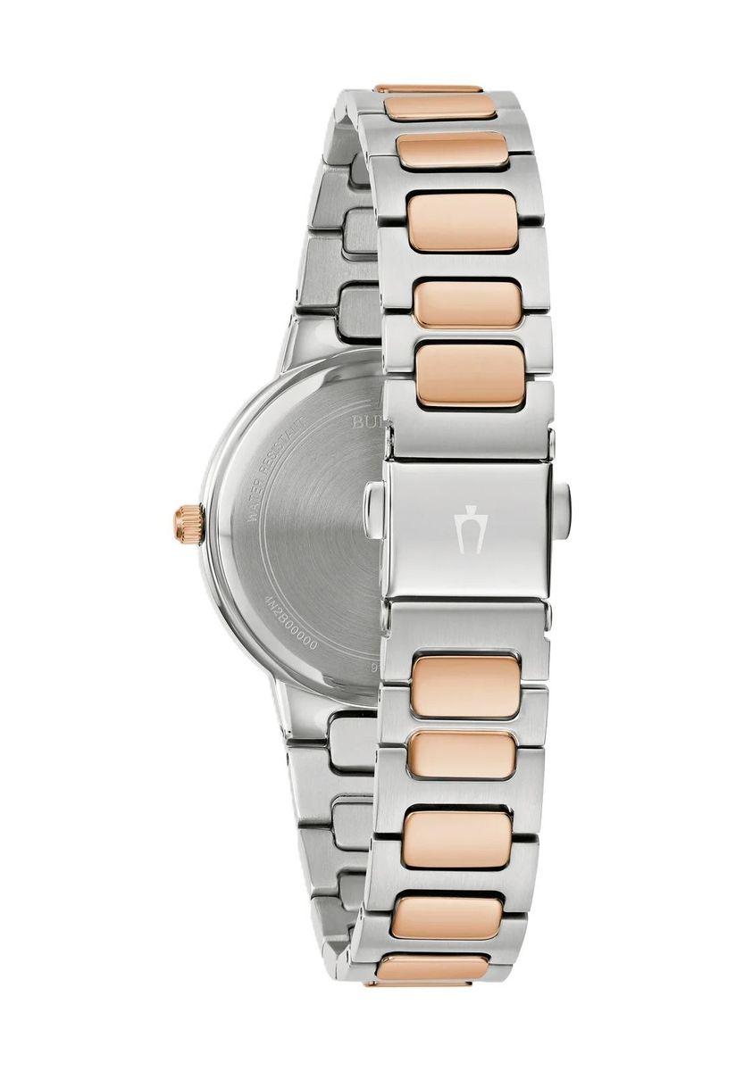 Zweifarbige Edelstahl-Armbanduhr