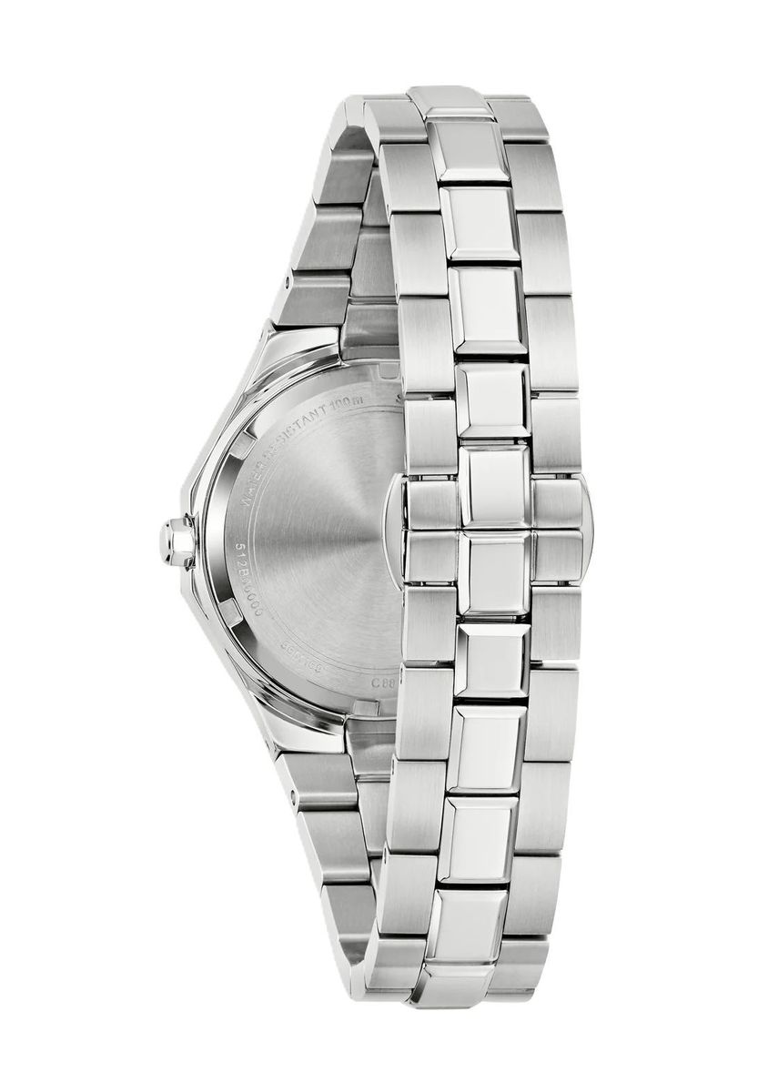 Elegante achteckige silberfarbene Armbanduhr