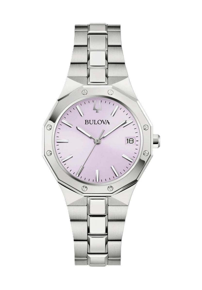 Elegante silberfarbene Damenarmbanduhr