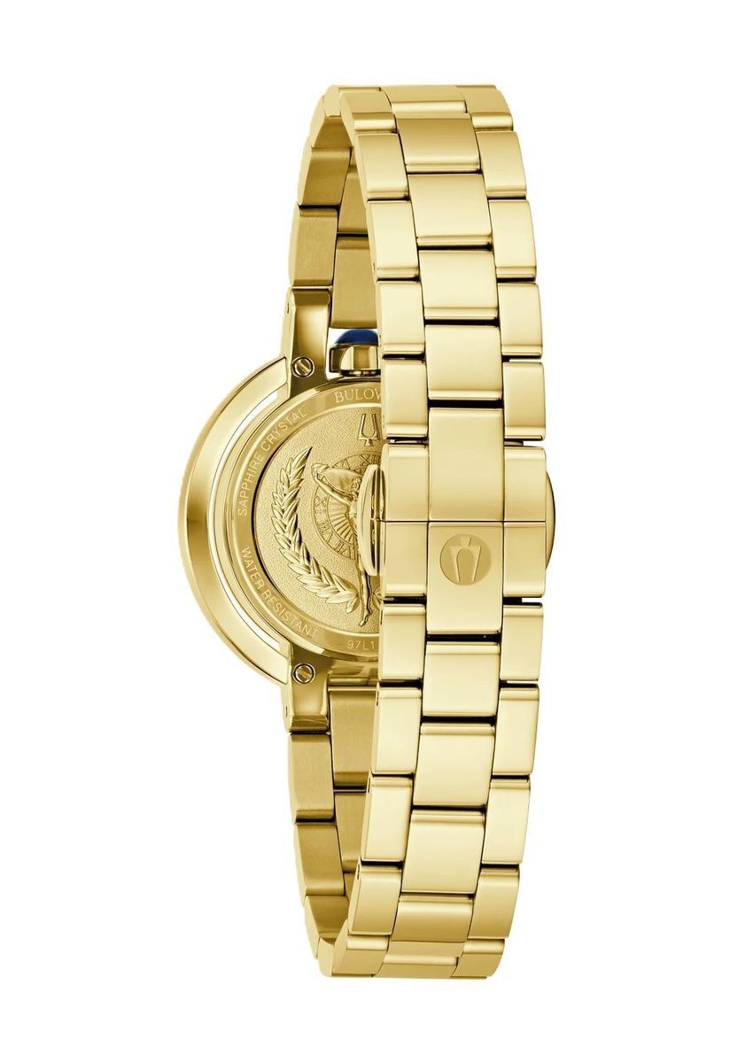 Elegante goldfarbene Damenarmbanduhr