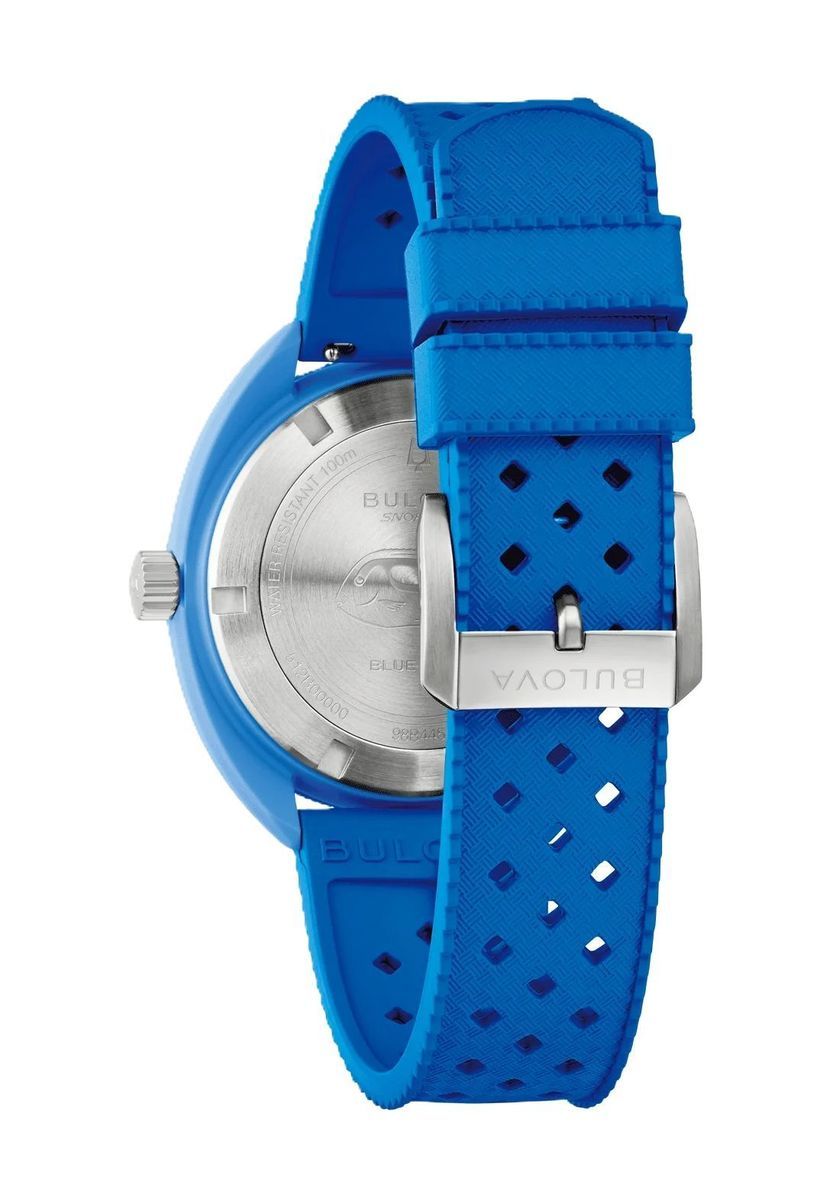 Blaue Taucheruhr mit drehbarer Lünette