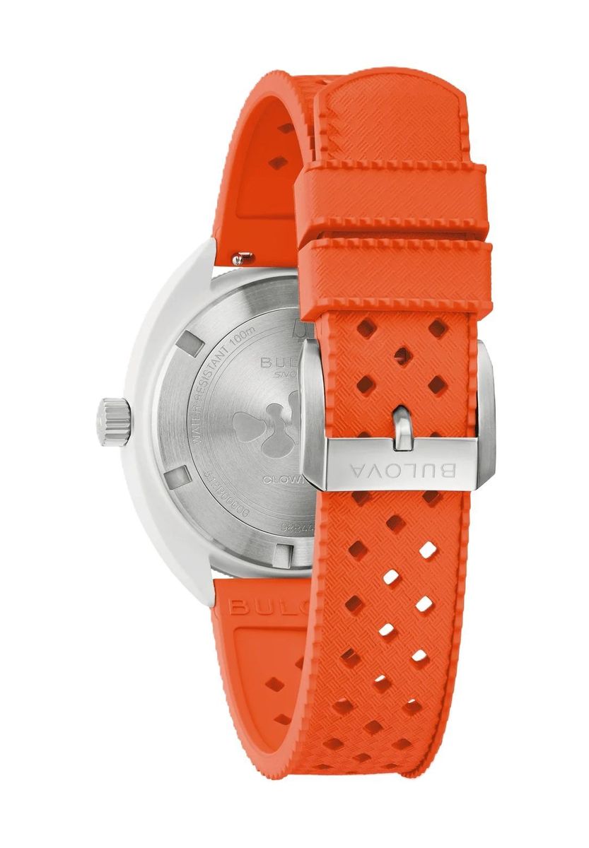Bulova Herren Orangefarbene Snorkel Armbanduhr