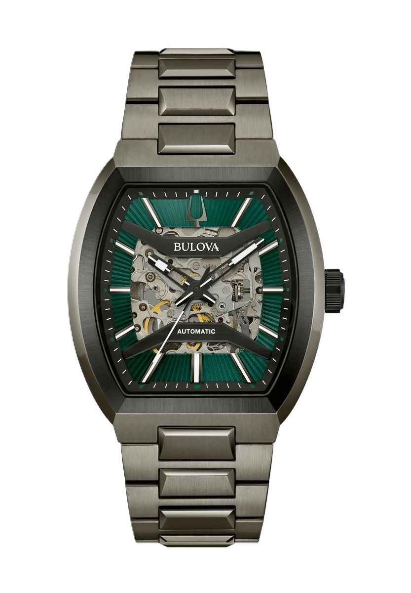 Automatische Skelettuhr in Gunmetal Grau