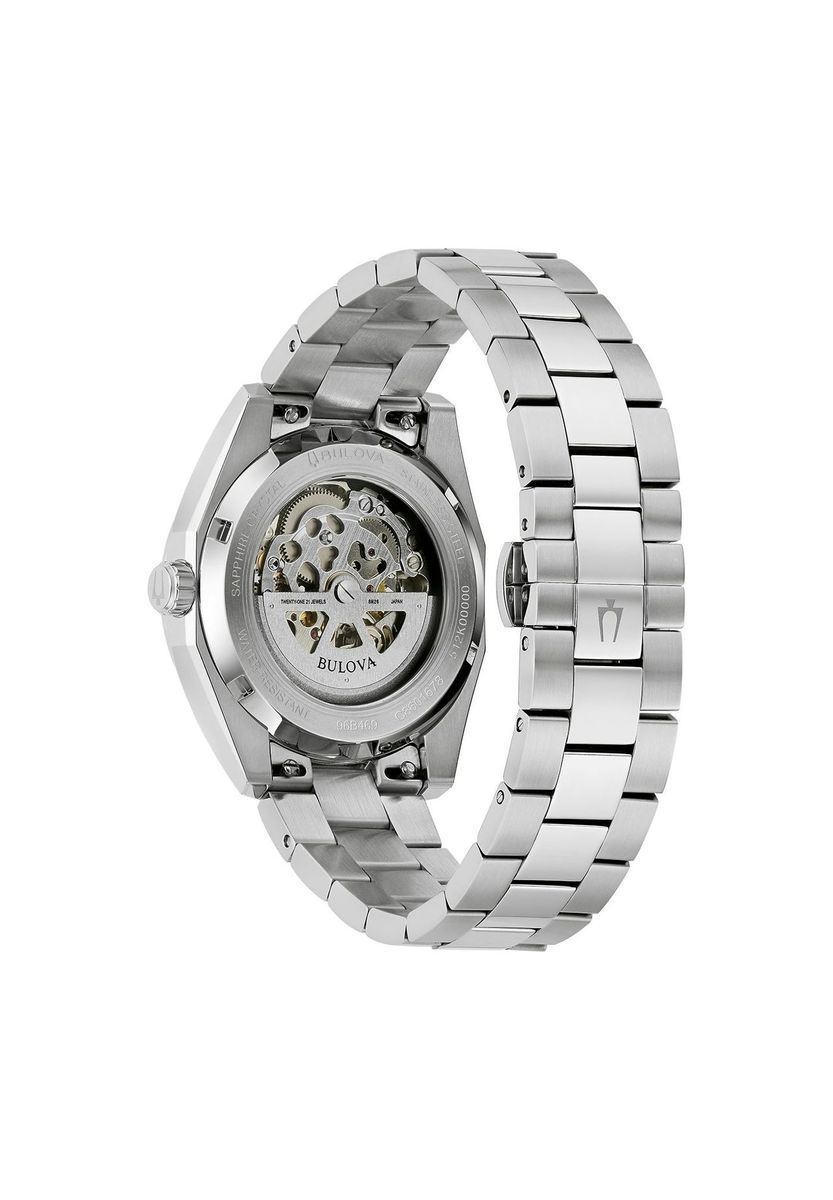 Silberne Automatik-Uhr aus Edelstahl