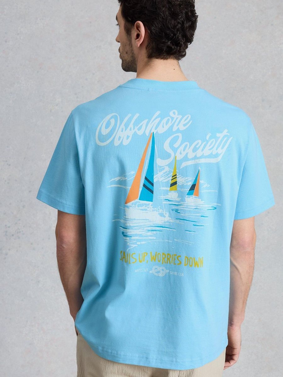 Oversized T-Shirt mit Segel-Grafik