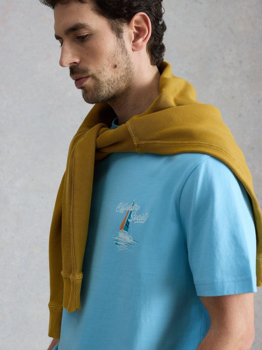 Oversized T-Shirt mit Segel-Grafik