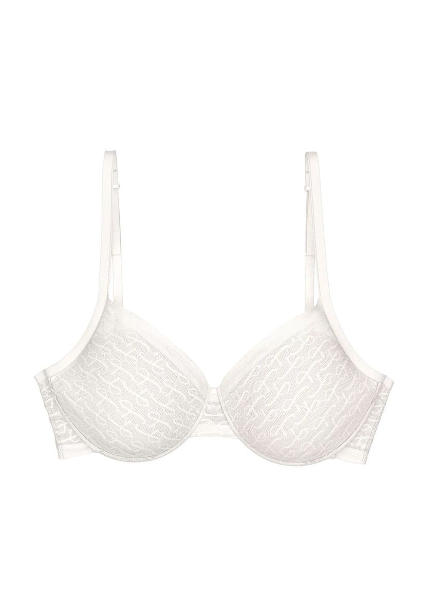 Transparenter Monogramm-BH mit Bügel und Polsterung